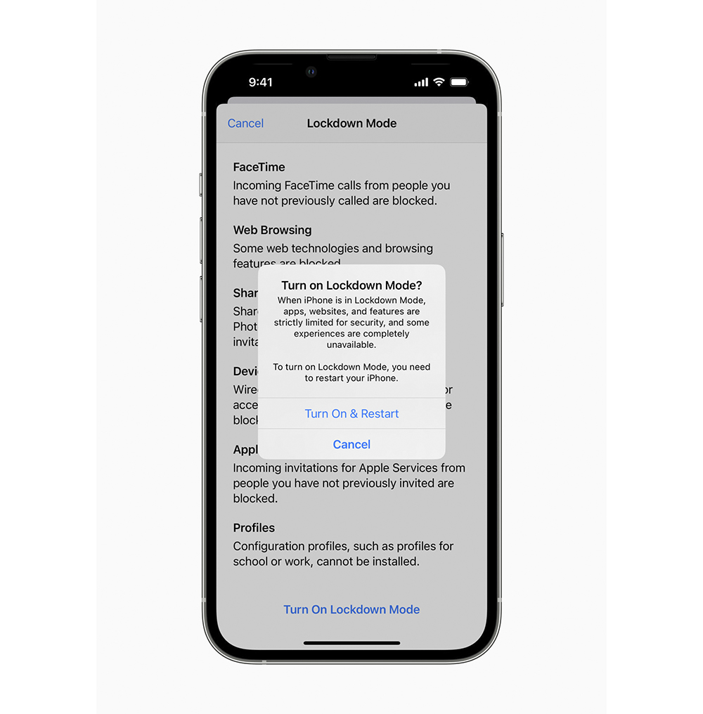 Apple 揭秘 iOS 16 彩蛋 Lockdown Mode,全方位防護僱傭間諜軟體攻擊風險 - 電腦王阿達 Apple 揭秘 iOS 16 彩蛋 Lockdown Mode,全方位防護僱傭間諜軟體攻擊風險 - 電腦王阿達