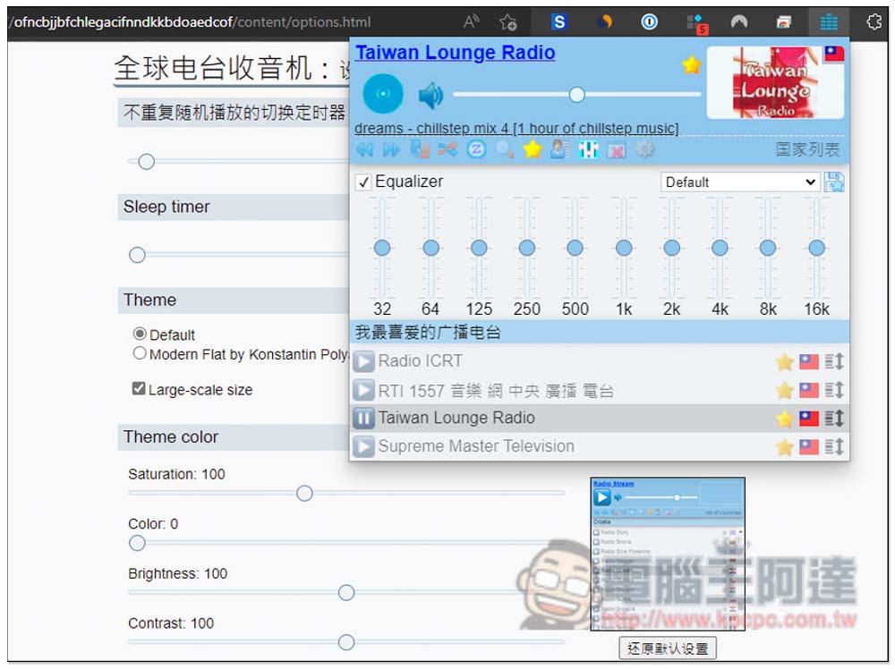 Worldwide Radio 內建 5 萬個各國廣播電台的擴充功能,打開瀏覽器就能聽 - 電腦王阿達 Worldwide Radio 內建 5 萬個各國廣播電台的擴充功能,打開瀏覽器就能聽 - 電腦王阿達