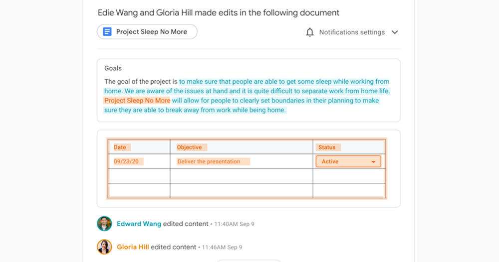 Google Docs 文件編輯 Email 通知 Google Docs 文件編輯 Email 通知