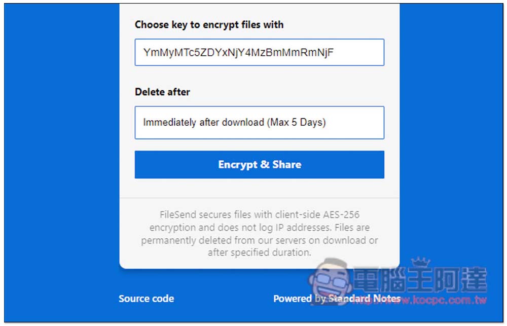 FileSend 內建加密檔案功能，5 天內就會自動刪除的檔案分享安全服務 - 電腦王阿達