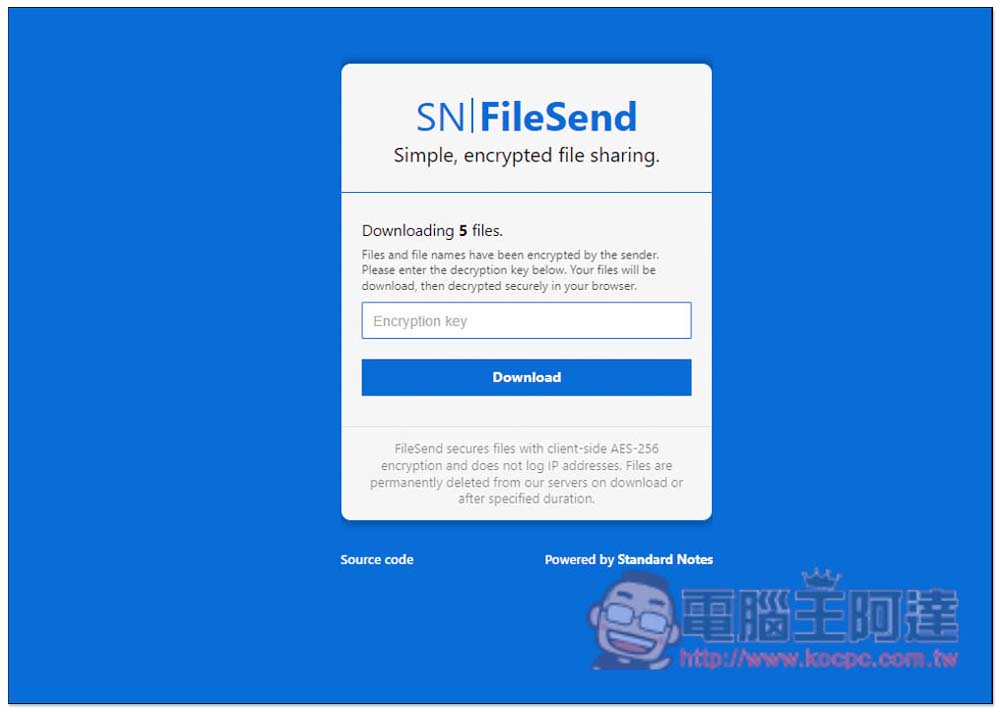 FileSend 內建加密檔案功能,5 天內就會自動刪除的檔案分享安全服務 - 電腦王阿達 FileSend 內建加密檔案功能,5 天內就會自動刪除的檔案分享安全服務 - 電腦王阿達