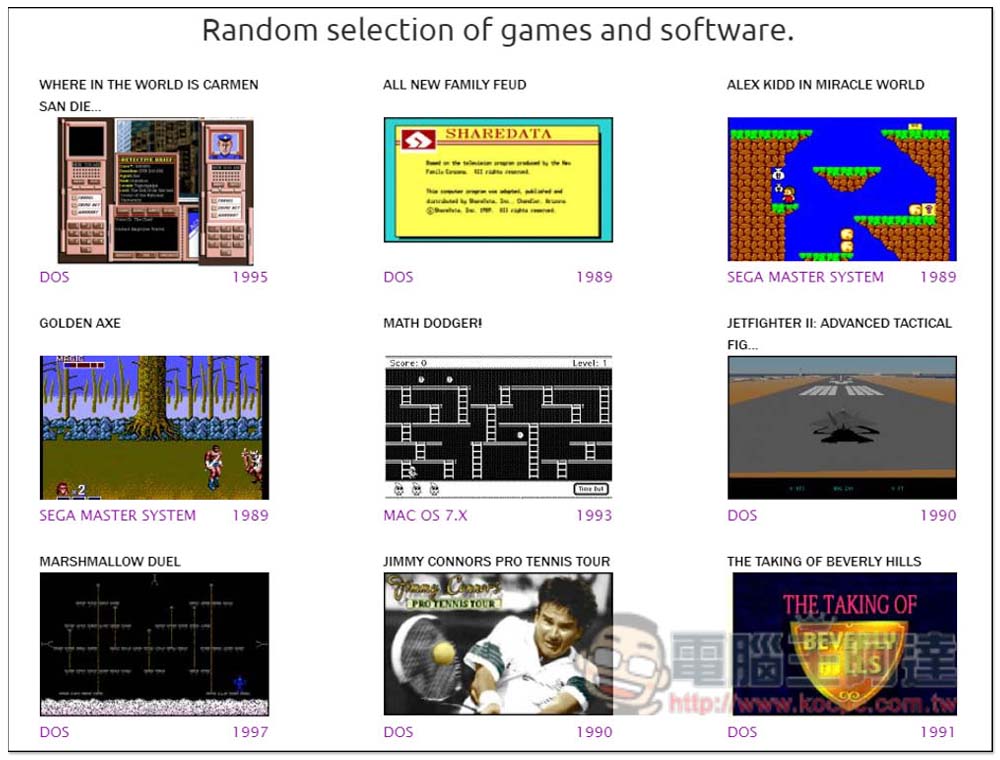 CLASSIC RELOAD 收錄超過 6,000 款免費 DOS/Windows 遊戲,打開瀏覽器就能玩 - 電腦王阿達 CLASSIC RELOAD 收錄超過 6,000 款免費 DOS/Windows 遊戲,打開瀏覽器就能玩 - 電腦王阿達