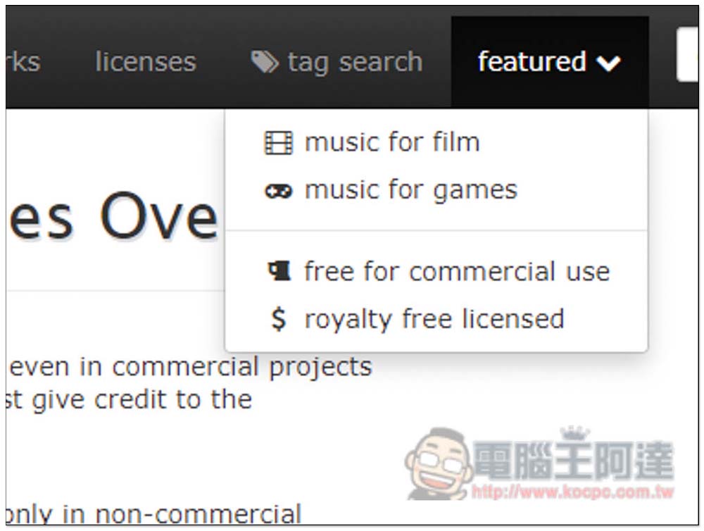 dig.ccmixte 提供上千首免費音樂，CC 授權標註來源就能商用 - 電腦王阿達