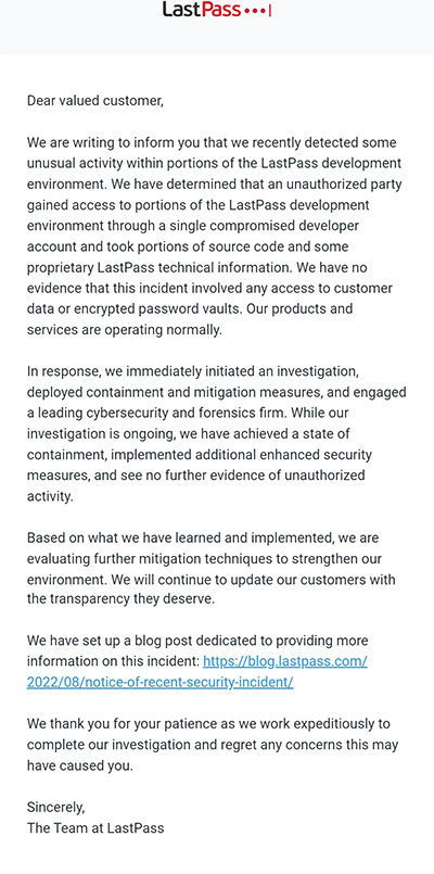 最大密碼管理公司之一 LastPass 近日被駭,原始碼與專利技術直接被竊取 - 電腦王阿達 最大密碼管理公司之一 LastPass 近日被駭,原始碼與專利技術直接被竊取 - 電腦王阿達