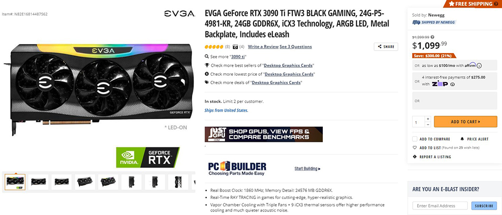 NVIDIA GeForce RTX 30 系列高階顯卡再度創歷史新低價,不過下跌速度有趨緩 - 電腦王阿達 NVIDIA GeForce RTX 30 系列高階顯卡再度創歷史新低價,不過下跌速度有趨緩 - 電腦王阿達