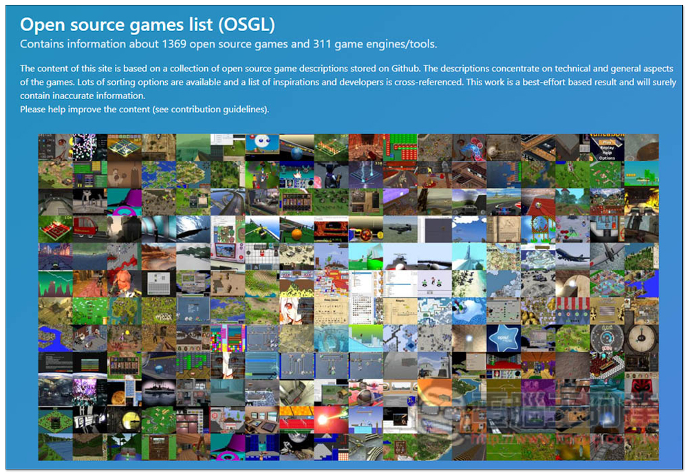 OSGL 收集超過 1,300 款免費開源遊戲、300+ 個遊戲引擎和工具 - 電腦王阿達 OSGL 收集超過 1,300 款免費開源遊戲、300+ 個遊戲引擎和工具 - 電腦王阿達