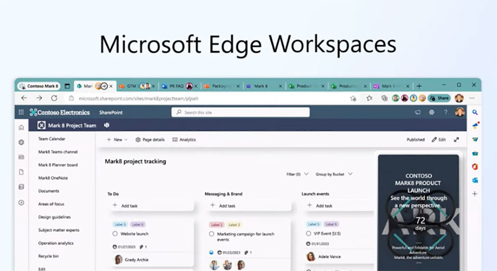 微軟即將在 Edge 瀏覽器加入Edge Workspace ，讓即時共享分頁與工作區更快速 - 電腦王阿達