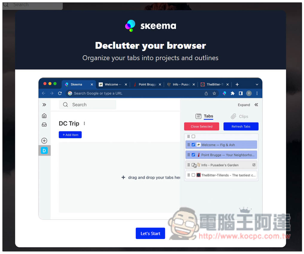 Skeema 用待辦清單的方式來管理瀏覽器分頁,更有條理整理未完成的網頁 - 電腦王阿達 Skeema 用待辦清單的方式來管理瀏覽器分頁,更有條理整理未完成的網頁 - 電腦王阿達