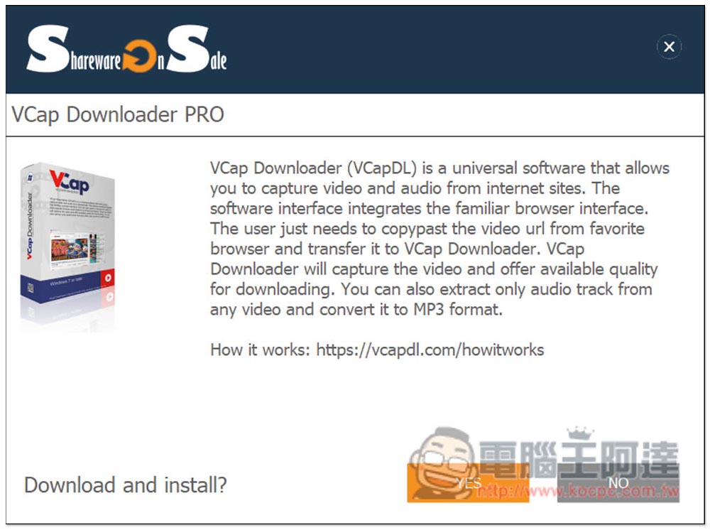 VCap Downloader PRO 限免！可下載 / 擷取大量網站影片，YouTube、B 站都支援 - 電腦王阿達