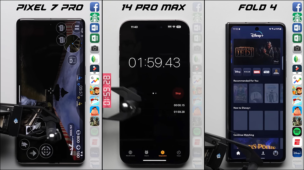 iPhone 14 Pro Max vs. Pixel 7 Pro vs. Galaxy Z Fold4 應用程式啟動速度測試 - 電腦王阿達