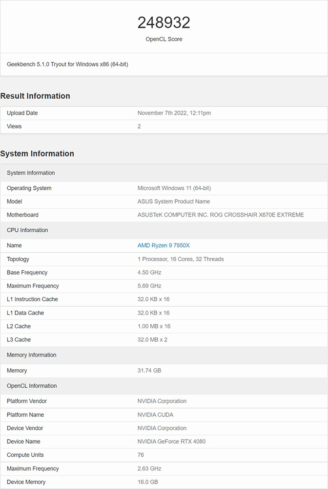 NVIDIA GeForce RTX 4080 的 Geekbench 跑分現身,OpenCL 比 RTX 4090 慢 32% - 電腦王阿達 NVIDIA GeForce RTX 4080 的 Geekbench 跑分現身,OpenCL 比 RTX 4090 慢 32% - 電腦王阿達