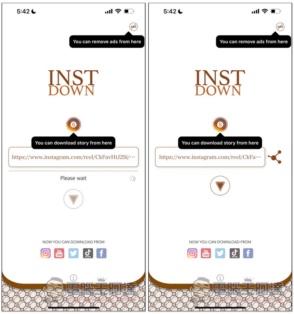 INSTDOWN 超強 iOS 照片和影片下載 App,IG、抖音(無浮水印)、YouTube、FB 等網站都支援 - 電腦王阿達 INSTDOWN 超強 iOS 照片和影片下載 App,IG、抖音(無浮水印)、YouTube、FB 等網站都支援 - 電腦王阿達