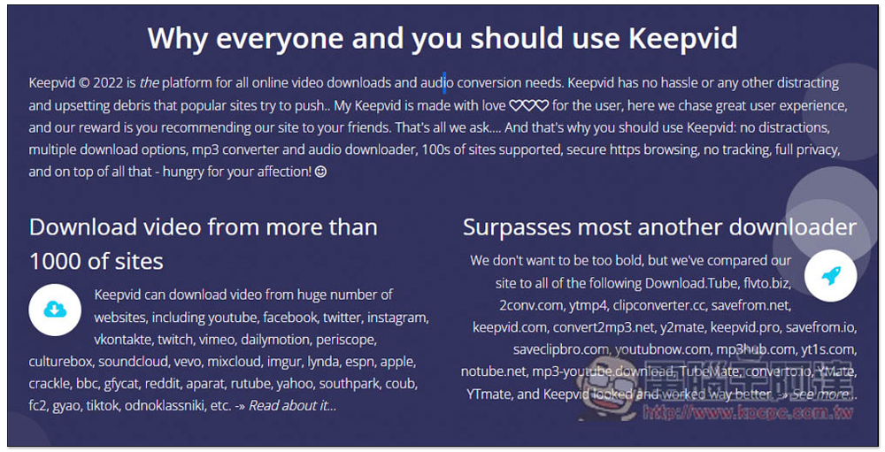 Keepvid Video Downloader 線上影片、音樂下載免費工具,支援 YouTube 等超過 1,000 個網站 - 電腦王阿達 Keepvid Video Downloader 線上影片、音樂下載免費工具,支援 YouTube 等超過 1,000 個網站 - 電腦王阿達