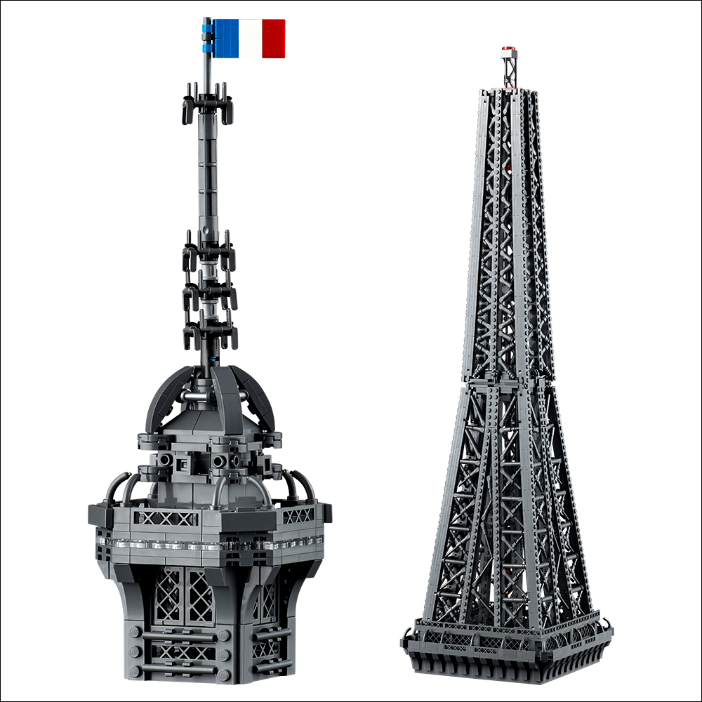 樂高 LEGO 推出全新「巴黎艾菲爾鐵塔」大型積木模型，以 10,001 個零件組成、高達 1.5 公尺 - 電腦王阿達