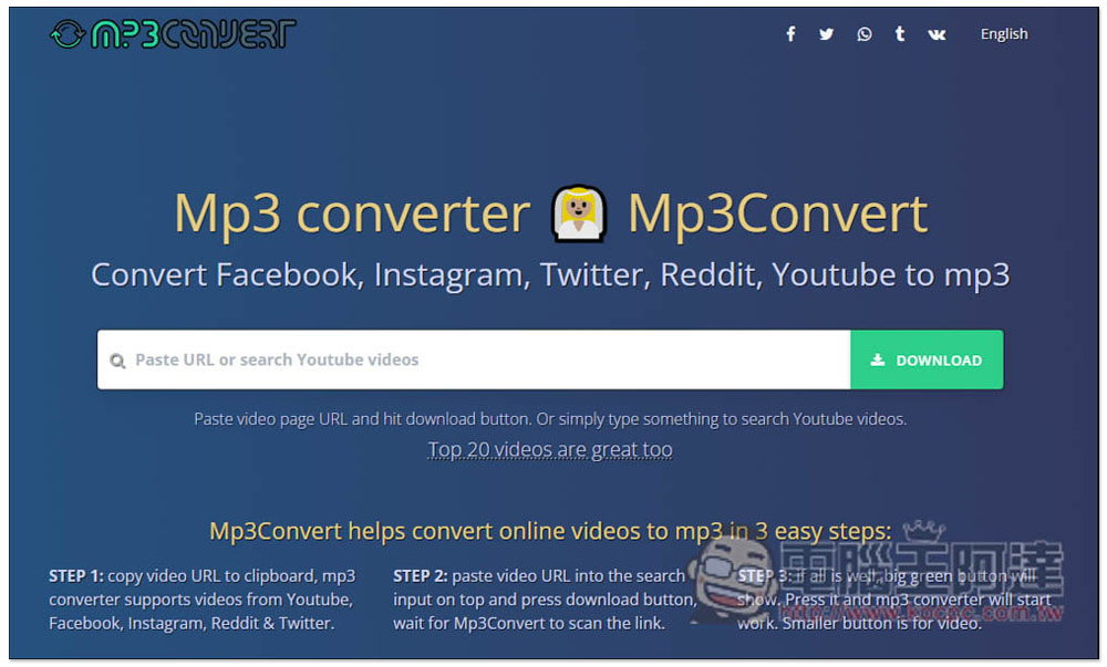 Mp3convert.cc 可將 YouTube、FB、IG 影片轉成 MP3 的免費工具,支援播放清單 - 電腦王阿達 Mp3convert.cc 可將 YouTube、FB、IG 影片轉成 MP3 的免費工具,支援播放清單 - 電腦王阿達
