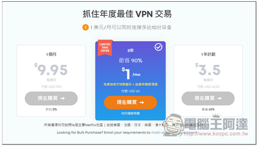【每月僅 1 美金】Ivacy VPN 推出聖誕優惠活動,可解鎖 7 國 Netflix 專屬影片庫 - 電腦王阿達 【每月僅 1 美金】Ivacy VPN 推出聖誕優惠活動,可解鎖 7 國 Netflix 專屬影片庫 - 電腦王阿達