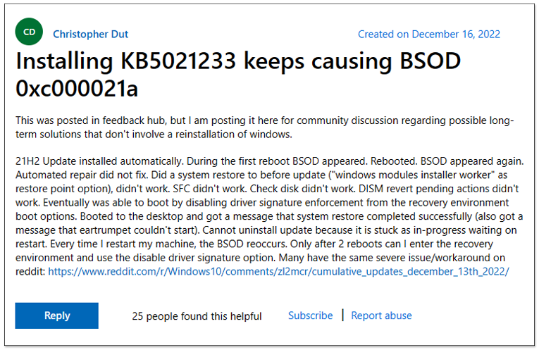 還沒更新先緩緩!微軟證實 Windows 10 最新 KB5021233 會導致某些設備出現藍色當機畫面 - 電腦王阿達 還沒更新先緩緩!微軟證實 Windows 10 最新 KB5021233 會導致某些設備出現藍色當機畫面 - 電腦王阿達