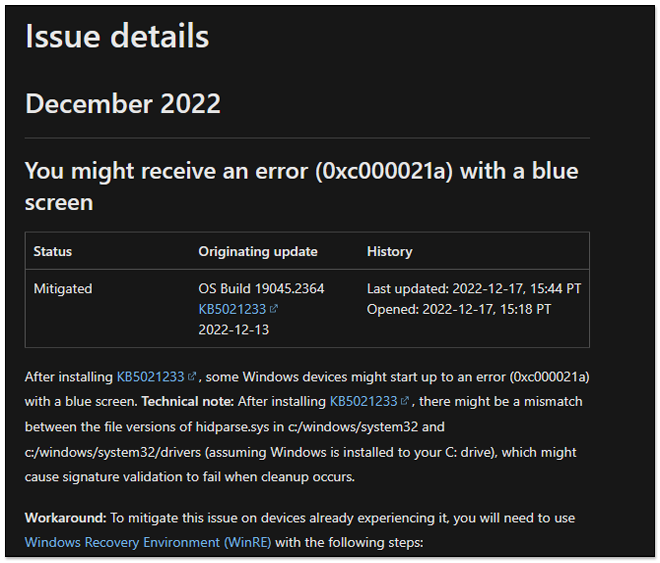還沒更新先緩緩!微軟證實 Windows 10 最新 KB5021233 會導致某些設備出現藍色當機畫面 - 電腦王阿達 還沒更新先緩緩!微軟證實 Windows 10 最新 KB5021233 會導致某些設備出現藍色當機畫面 - 電腦王阿達