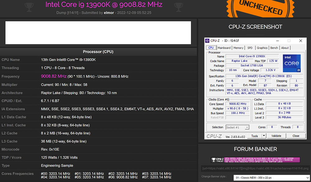 首款超過 9GHz 的世界記錄!超頻玩家成功將 i9-13900K 超到突破 9GHz 時脈 - 電腦王阿達 首款超過 9GHz 的世界記錄!超頻玩家成功將 i9-13900K 超到突破 9GHz 時脈 - 電腦王阿達