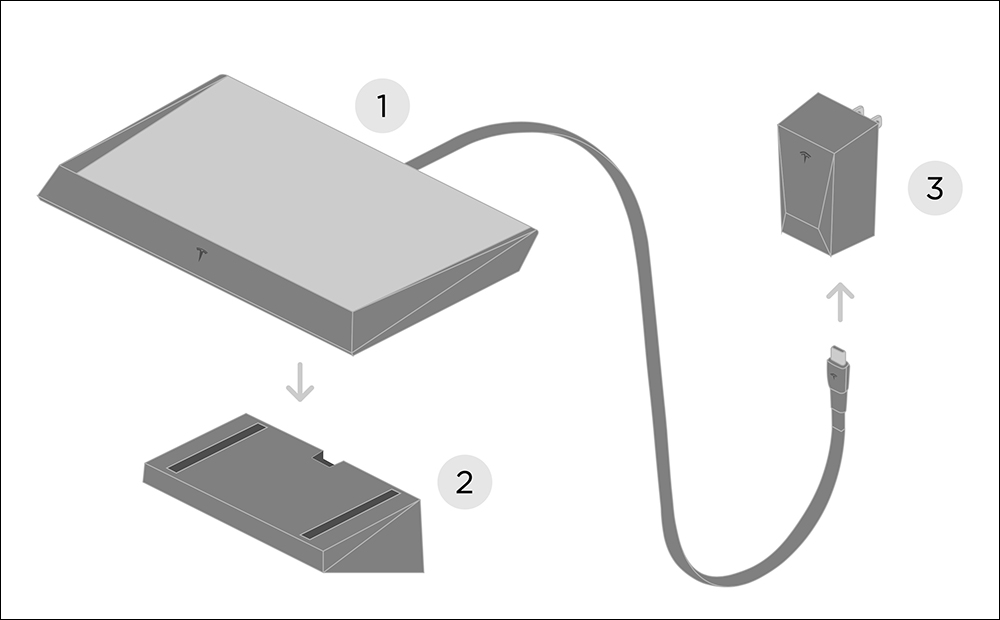特斯拉推出自家的無線充電平台：以 Cybertruck 為設計靈感，可一次充三台行動裝置 - 電腦王阿達