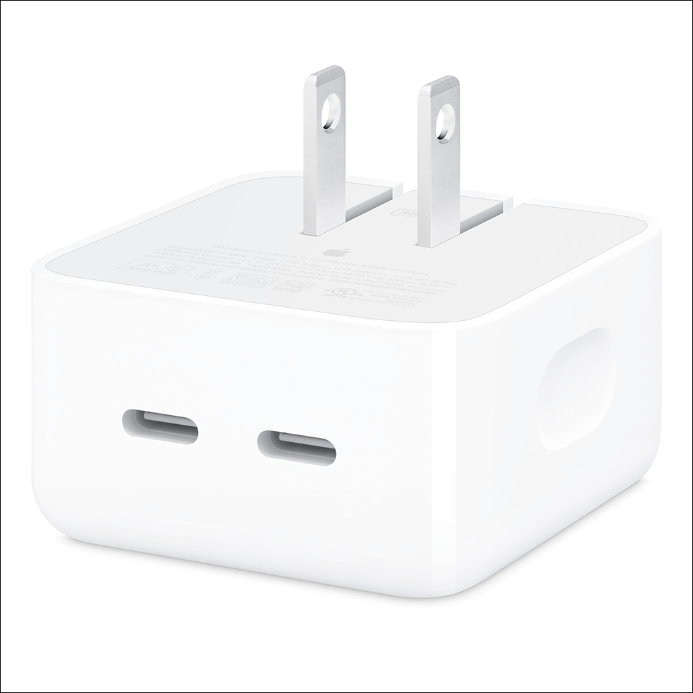 Apple 兩款 35W 雙 USB-C 充電器只差在外觀設計?充電性能實測與選購建議看這篇 - 電腦王阿達 Apple 兩款 35W 雙 USB-C 充電器只差在外觀設計?充電性能實測與選購建議看這篇 - 電腦王阿達