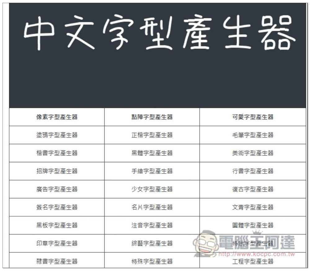 「字型形不行」整理超多中文、英文和日文開源字型，標榜無版權合法可商用 - 電腦王阿達