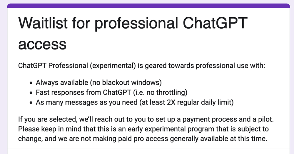 OpenAI 透露 ChatGPT Professional 付費版計畫:快速、不中斷的對話體驗,訊息數也大幅解禁 - 電腦王阿達 OpenAI 透露 ChatGPT Professional 付費版計畫:快速、不中斷的對話體驗,訊息數也大幅解禁 - 電腦王阿達