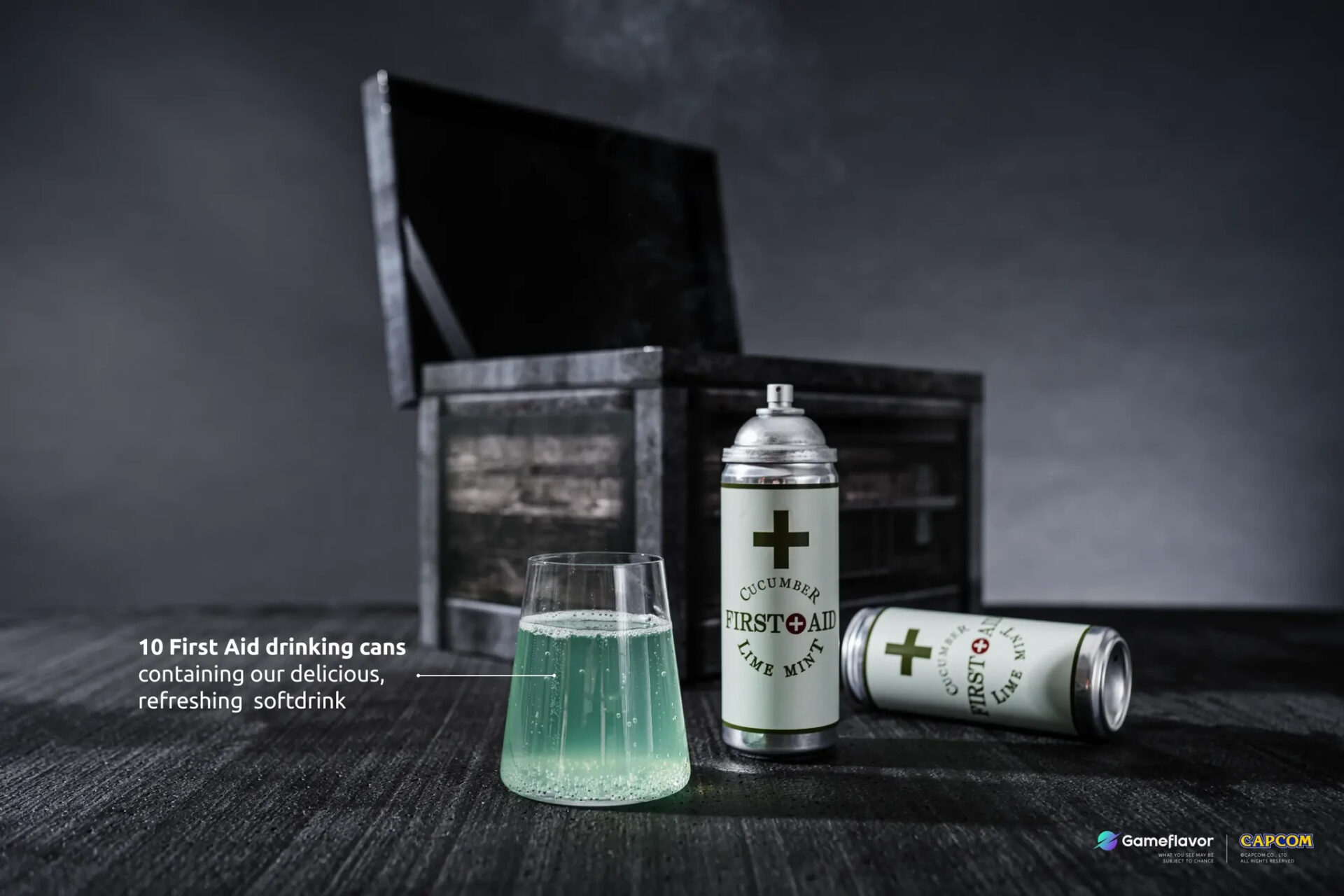 卡普空與飲料公司限量推出要價 6400 台幣的《惡靈古堡》主題「急救噴霧」無酒精飲料套組 - 電腦王阿達