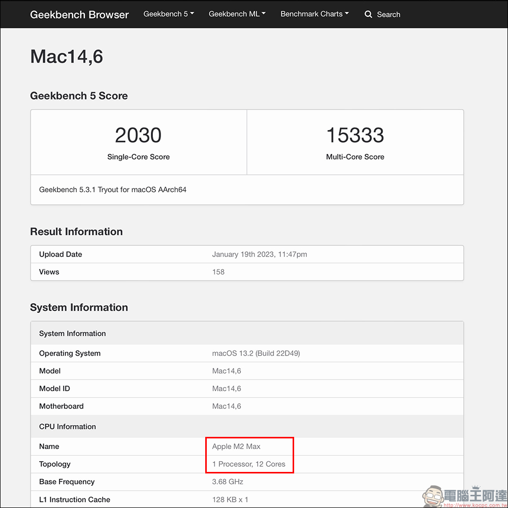 Apple M2 Max / M2 Pro 性能跑分爆光,GPU 圖形效能比起前一代提升約 30% - 電腦王阿達 Apple M2 Max / M2 Pro 性能跑分爆光,GPU 圖形效能比起前一代提升約 30% - 電腦王阿達