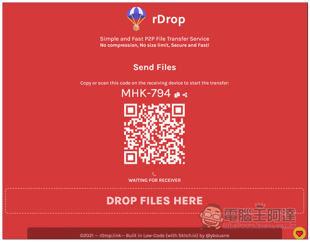rDrop 簡單且速度快的跨裝置 P2P 傳檔服務,高安全、不壓縮、沒有檔案大小限制 - 電腦王阿達 rDrop 簡單且速度快的跨裝置 P2P 傳檔服務,高安全、不壓縮、沒有檔案大小限制 - 電腦王阿達
