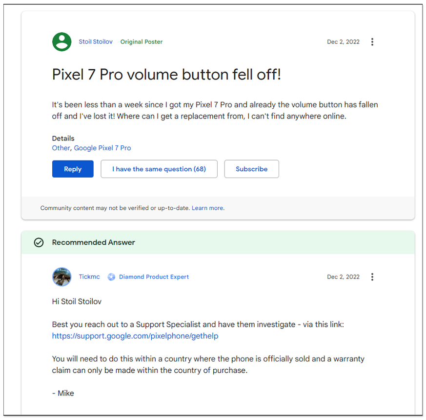 外媒表示 Pixel 7 Pro 的實體音量按鍵很容易脱落,用戶要多加注意 - 電腦王阿達 外媒表示 Pixel 7 Pro 的實體音量按鍵很容易脱落,用戶要多加注意 - 電腦王阿達