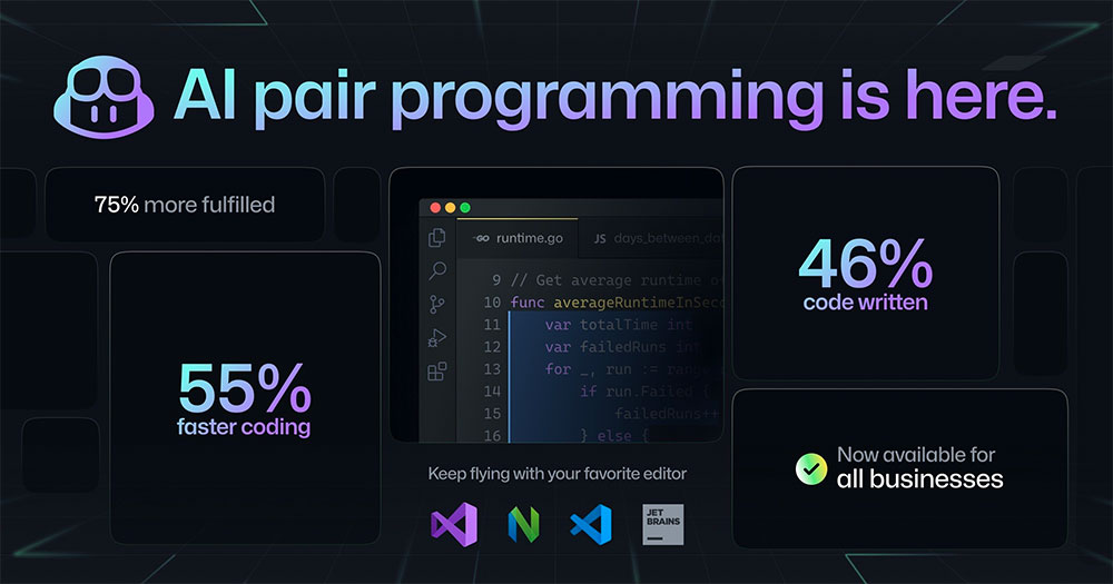 微軟推出 GitHub Copilot for Business,用 AI 提升程式碼編寫速度 - 電腦王阿達 微軟推出 GitHub Copilot for Business,用 AI 提升程式碼編寫速度 - 電腦王阿達