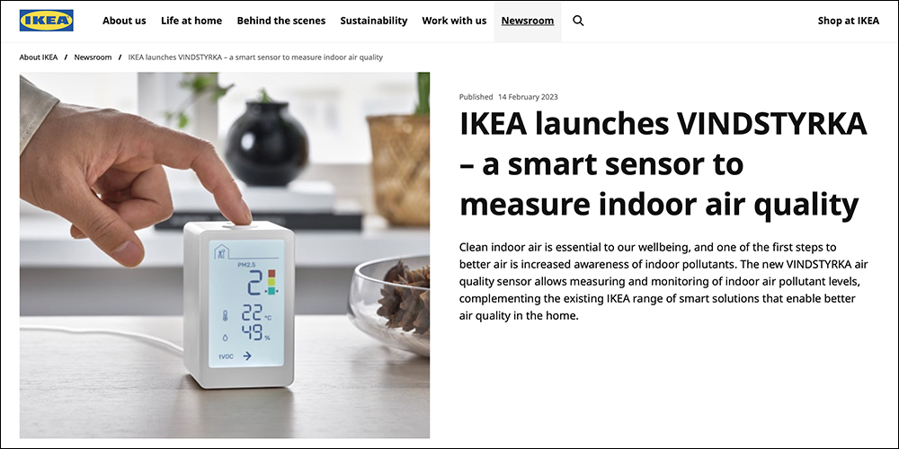 IKEA 推出 Vindstyrka 一款外型超 Q 的智慧空氣品質感應器:可偵測室內環境溫度、濕度、PM2.5 與 TVOC - 電腦王阿達 IKEA 推出 Vindstyrka 一款外型超 Q 的智慧空氣品質感應器:可偵測室內環境溫度、濕度、PM2.5 與 TVOC - 電腦王阿達