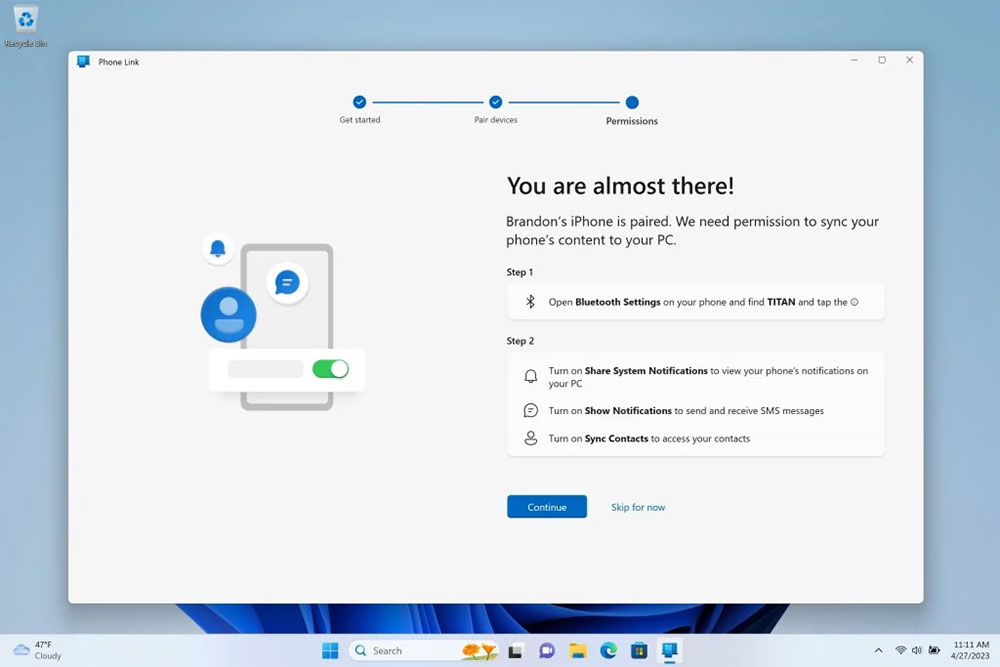 如何在 Windows 11 的手機連結使用 iPhone 中的 iMessage? - 電腦王阿達 如何在 Windows 11 的手機連結使用 iPhone 中的 iMessage? - 電腦王阿達