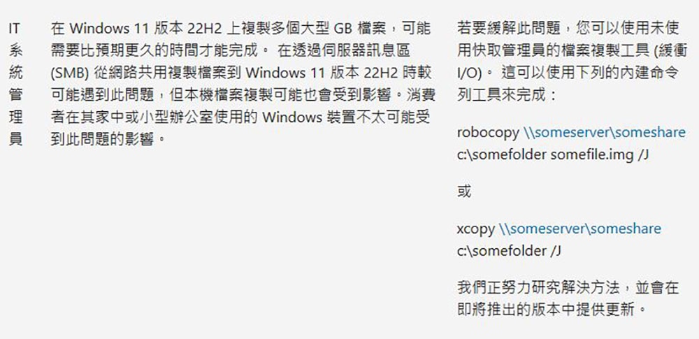 Windows 11 22H2 檔案複製速度慢的問題本月將可解決 - 電腦王阿達