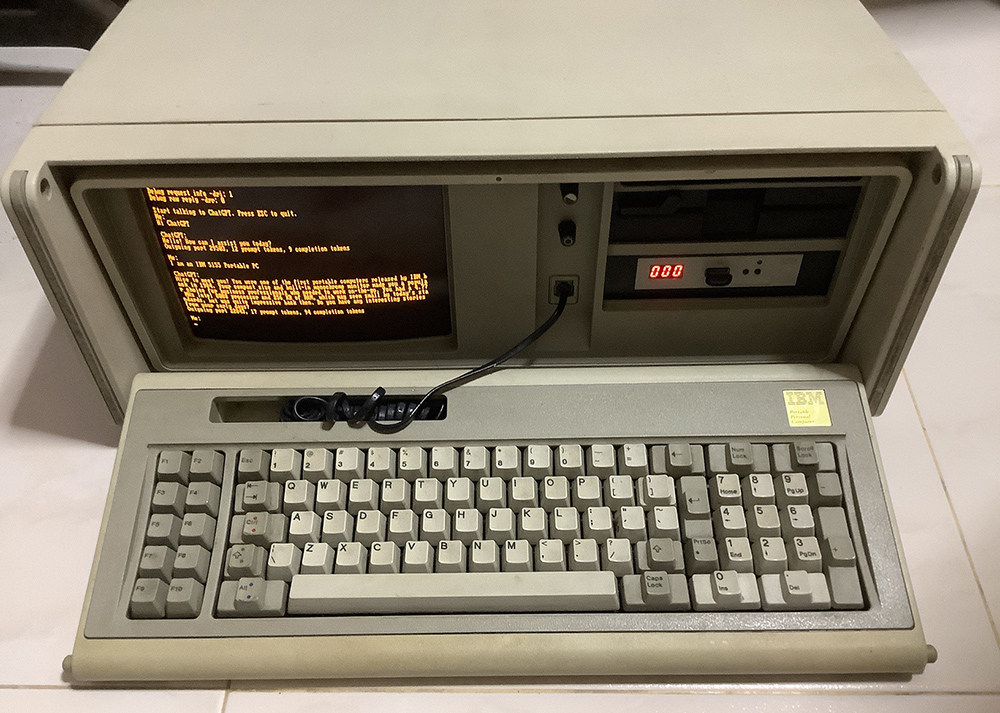 國外有人將 ChatGPT 放入 1984 年的古董級 IBM 電腦中,還真的可以用 - 電腦王阿達 國外有人將 ChatGPT 放入 1984 年的古董級 IBM 電腦中,還真的可以用 - 電腦王阿達