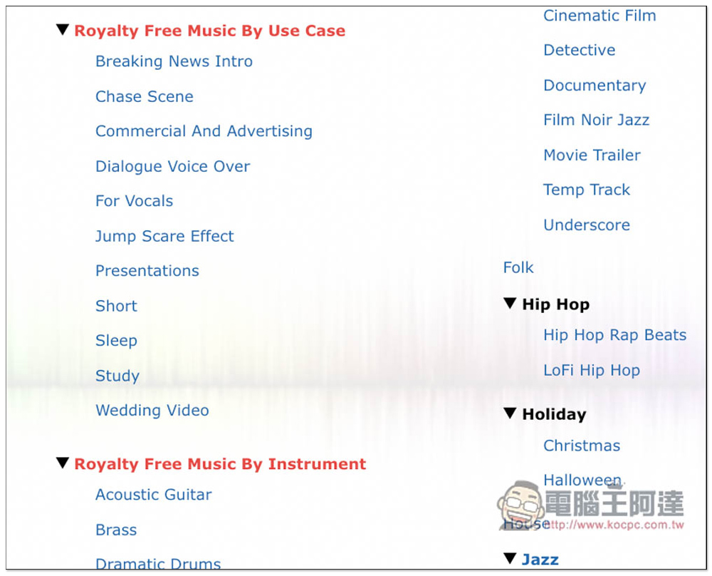 fesliyanstudios 提供大量免版稅音樂的素材網站，背景音樂、聲音特效都有 - 電腦王阿達