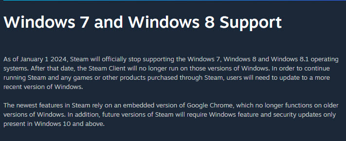 Steam宣布明年1月1日起 不再支援Windows 7及Windows 8系統 - 電腦王阿達