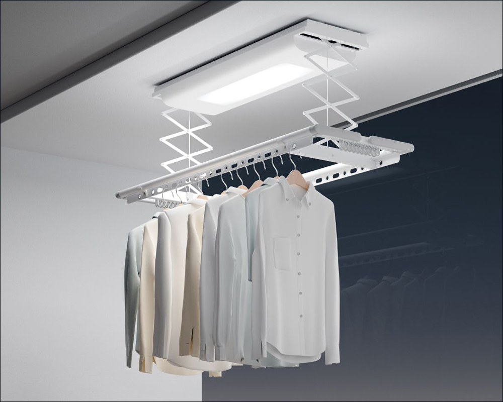 小米米家智慧晾衣機 1S 推出：採用隱藏式晾衣桿設計、具備廣域 LED 照明和 35 公斤承重 - 電腦王阿達