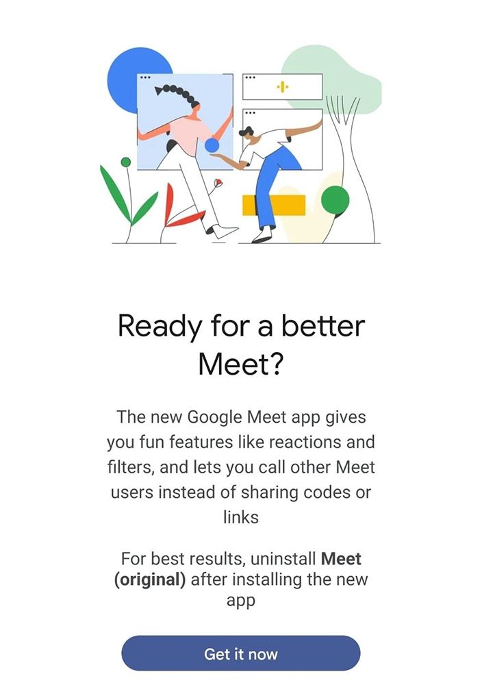 Google 開始鼓勵你刪了改名為 Google Meet (original) 的 Meet app - 電腦王阿達