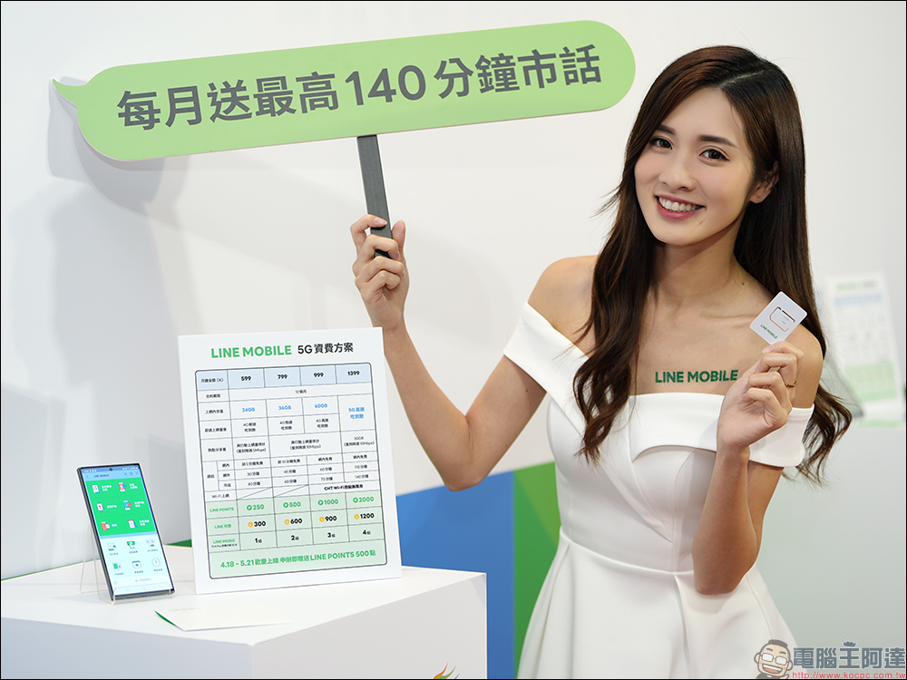 LINE MOBILE 5G 服務正式上線:中華電信與 LINE 強強聯手,5/21 前申辦加碼送 LINE POINTS 500 點! - 電腦王阿達 LINE MOBILE 5G 服務正式上線:中華電信與 LINE 強強聯手,5/21 前申辦加碼送 LINE POINTS 500 點! - 電腦王阿達