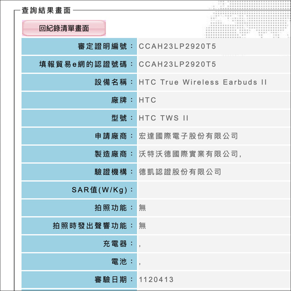 HTC 新品悄悄通過 NCC 認證!HTC True Wireless Earbuds II 真無線藍牙耳機外觀公開,有望搶先 HTC U23 Pro 推出? - 電腦王阿達 HTC 新品悄悄通過 NCC 認證!HTC True Wireless Earbuds II 真無線藍牙耳機外觀公開,有望搶先 HTC U23 Pro 推出? - 電腦王阿達