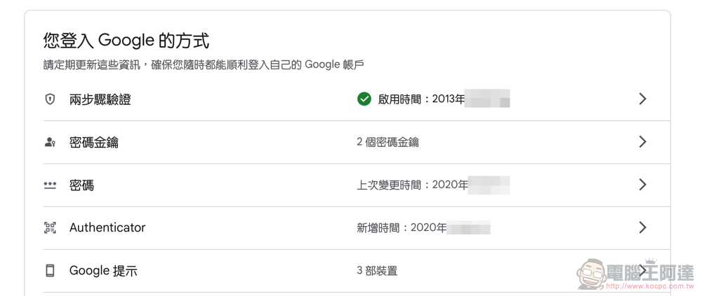 Google 帳號正式支援無密碼的 Passkeys 密碼金鑰登入體驗(啟用教學) - 電腦王阿達 Google 帳號正式支援無密碼的 Passkeys 密碼金鑰登入體驗(啟用教學) - 電腦王阿達