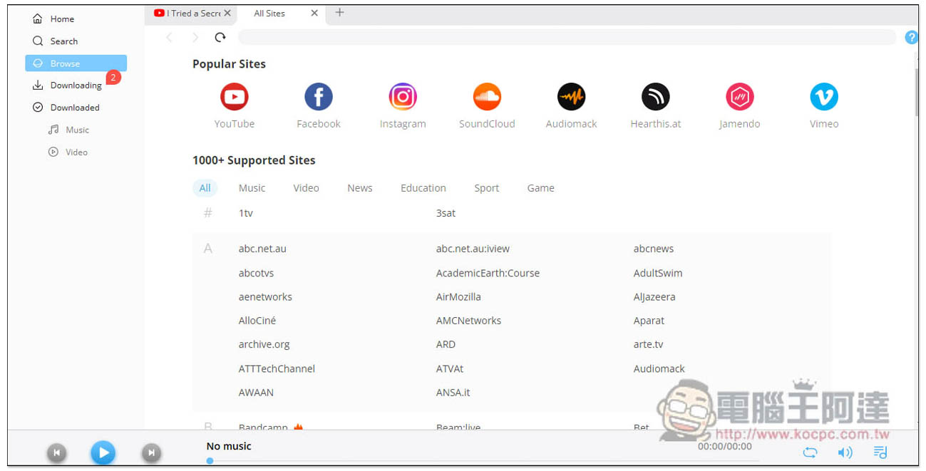 Doremi Music Downloader 限免下載,支援超過 1,000 個網站,YouTube 最高支援 4K 畫質影片、320k MP3 音樂(Windows/Mac) - 電腦王阿達 Doremi Music Downloader 限免下載,支援超過 1,000 個網站,YouTube 最高支援 4K 畫質影片、320k MP3 音樂(Windows/Mac) - 電腦王阿達