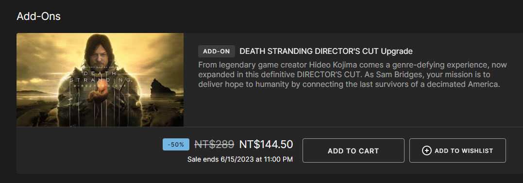 Epic Games Store每周免費遊戲 《死亡擱淺》PC 版限時免費領取 - 電腦王阿達 Epic Games Store每周免費遊戲 《死亡擱淺》PC 版限時免費領取 - 電腦王阿達