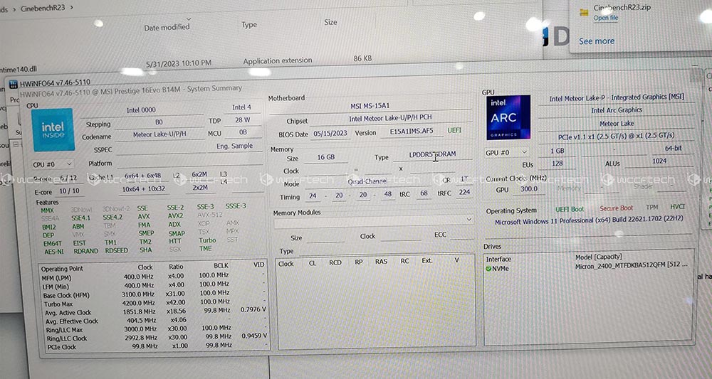 外媒悄悄在 COMPUTEX 的 Intel Meteor Lake-P 筆電安裝測試軟體,獲得早期 Cinebench 跑分、HWINFO 資訊 - 電腦王阿達 外媒悄悄在 COMPUTEX 的 Intel Meteor Lake-P 筆電安裝測試軟體,獲得早期 Cinebench 跑分、HWINFO 資訊 - 電腦王阿達