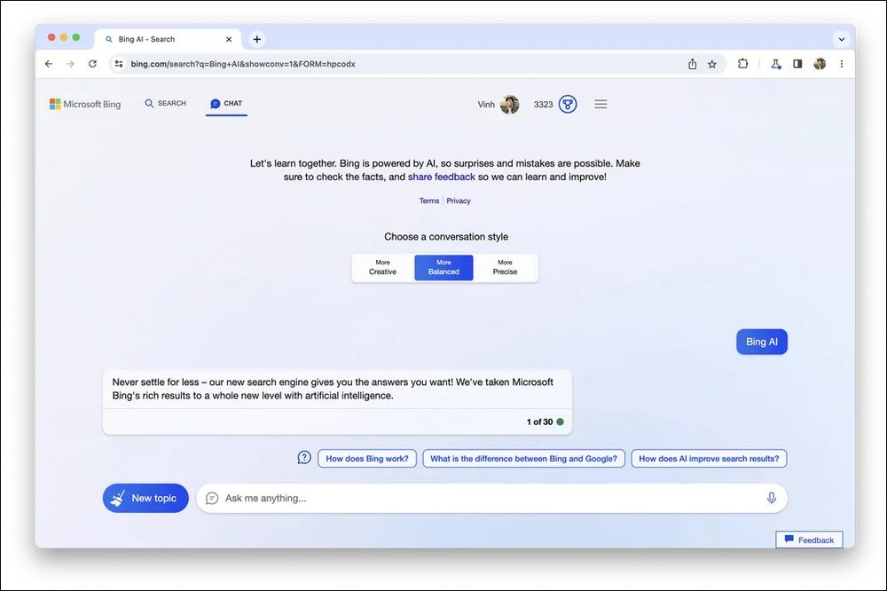 Bing Chat is no longer limited to the Edge browser, the official said that third-party browsers are also available - Computer King Ada
