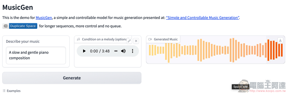 Meta 發表音樂生成 AI MusicGen:能創作音樂,也能用「文字」改編現有曲目 - 電腦王阿達 Meta 發表音樂生成 AI MusicGen:能創作音樂,也能用「文字」改編現有曲目 - 電腦王阿達
