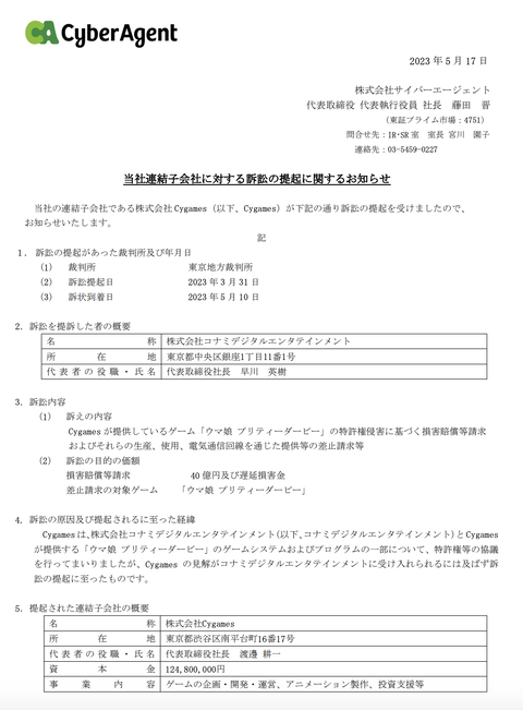 Konami 控告 Cygames 賽馬娘 Pretty Derby 侵犯專利權,要求40億賠償!!引發遊戲粉絲及業界人士的震撼 - 電腦王阿達 Konami 控告 Cygames 賽馬娘 Pretty Derby 侵犯專利權,要求40億賠償!!引發遊戲粉絲及業界人士的震撼 - 電腦王阿達