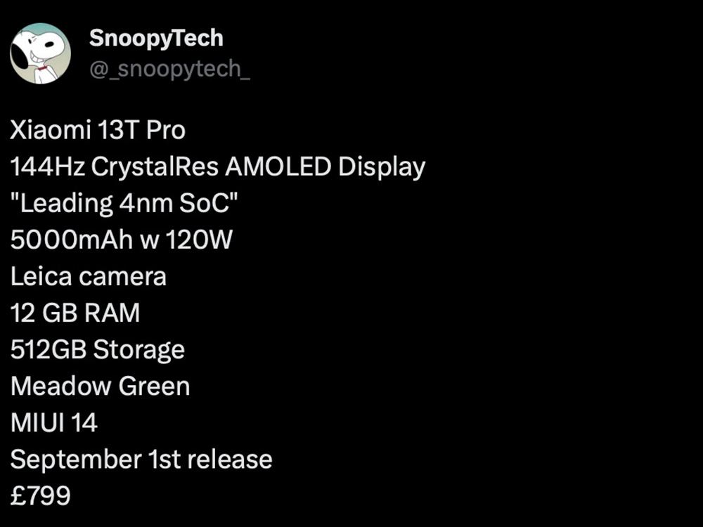 小米 Xiaomi 13T 與 Xiaomi 13T Pro 規格洩露，螢幕更新率比 Xiaomi 13 Ultra 更快！謠傳將在這時候發表 - 電腦王阿達